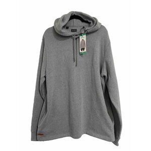 Buffalo David Men's Half Zip Sweater Hooded Size XL Heather Gray Walking Casual